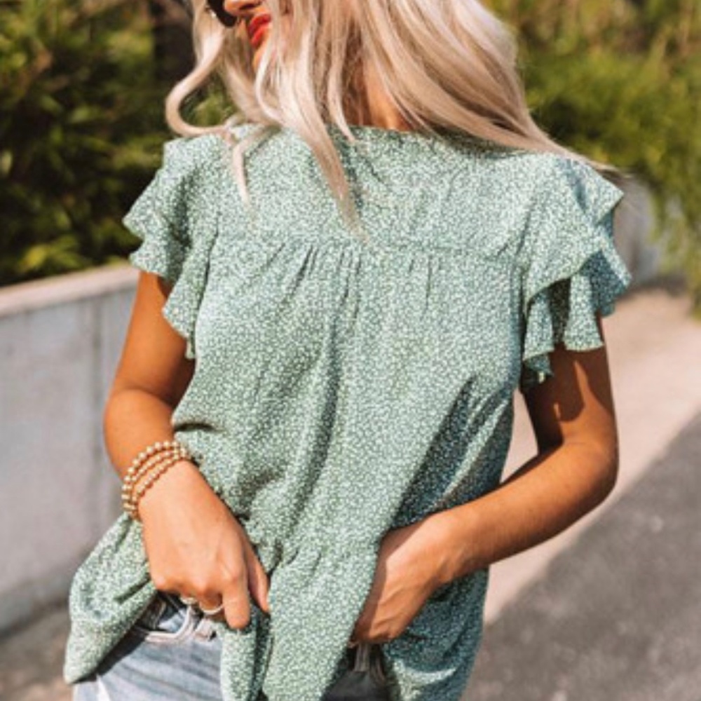 Forget Me Not Ruffle Top